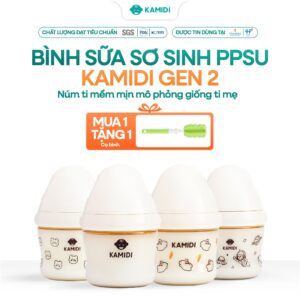 Bình sữa sơ sinh Kamidi PPSU Gen 2