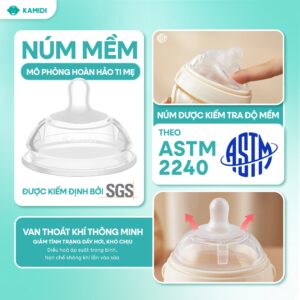 Núm ti bình siêu mềm cho bé cảm giác thân thuộc như ti mẹ