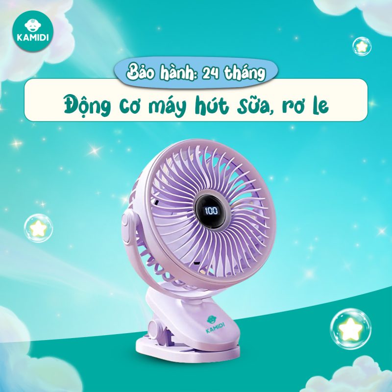 QUẠT KẸP XE ĐẨY SẠC TÍCH ĐIỆN KAMIDI 11 quat