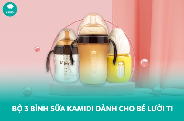 Bộ 3 bình sữa Kamidi dành cho bé lười ti