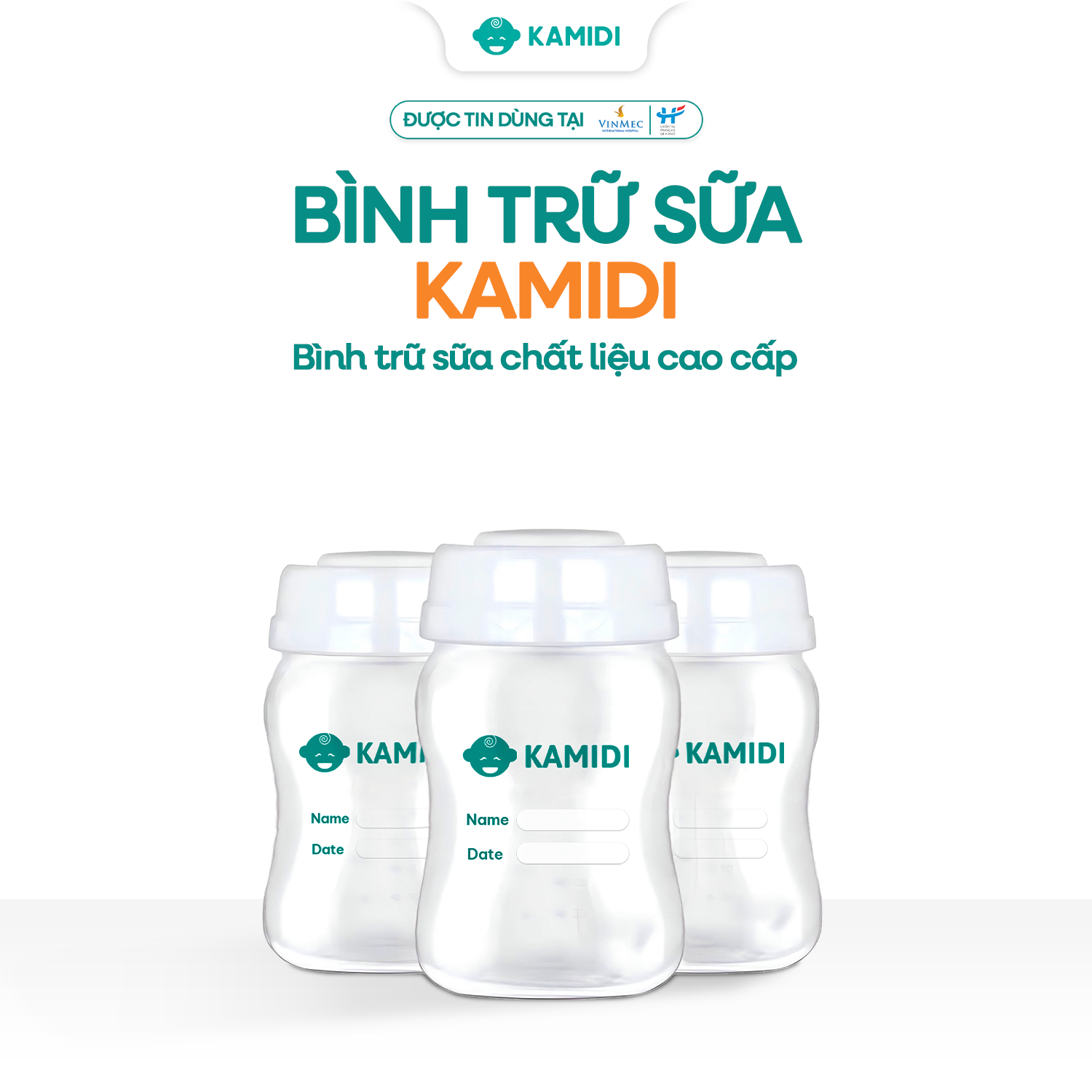 Bộ 3 bình trữ sữa Kamidi 1 BINH TRU SUA