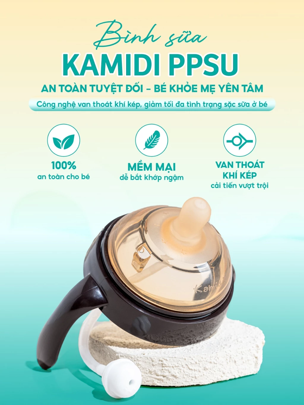 BÌNH SỮA KAMIDI NHỰA PPSU CHÍNH HÃNG 5 vn 11134207 7ra0g m9a234wb2a9ua9