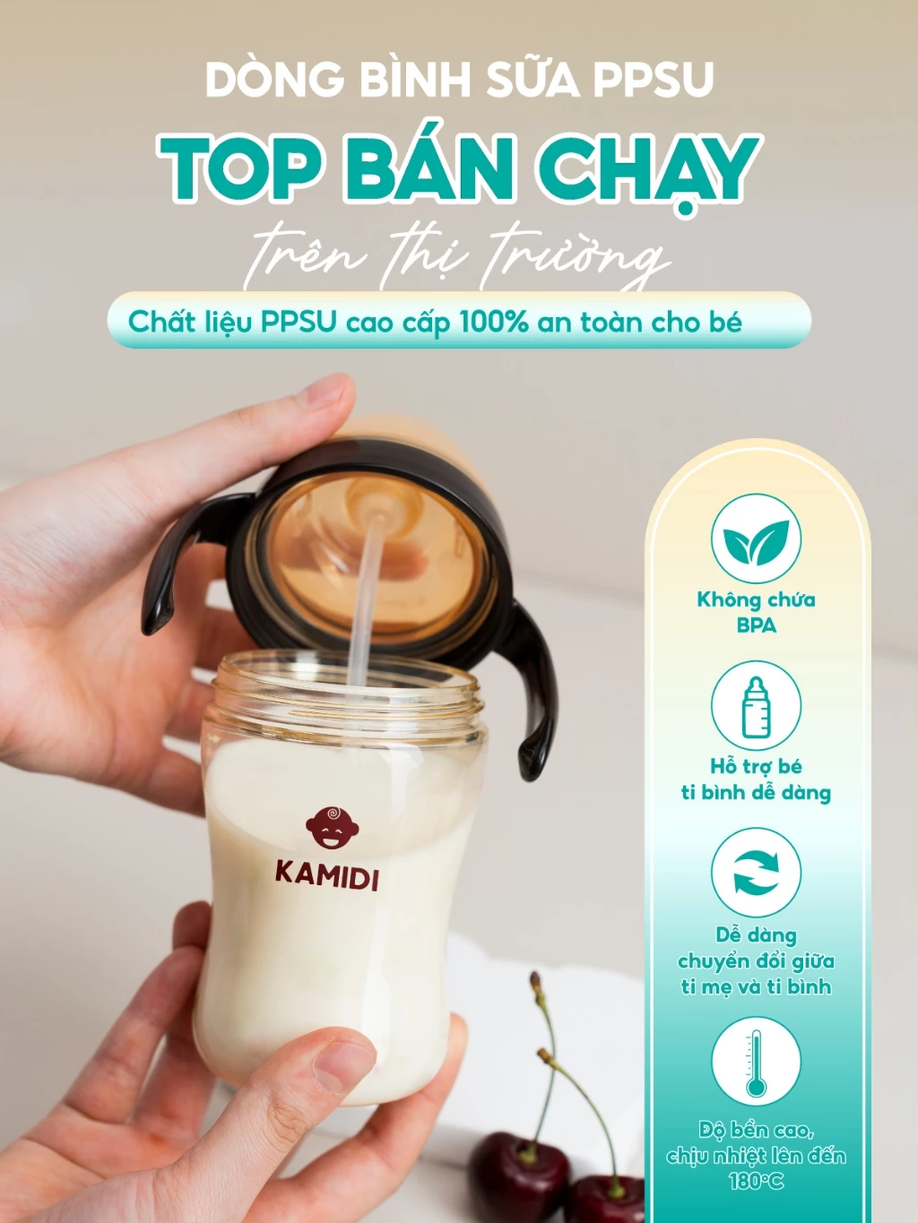 BÌNH SỮA KAMIDI NHỰA PPSU CHÍNH HÃNG 9 vn 11134207 7ra0g m9a234wv1gskea