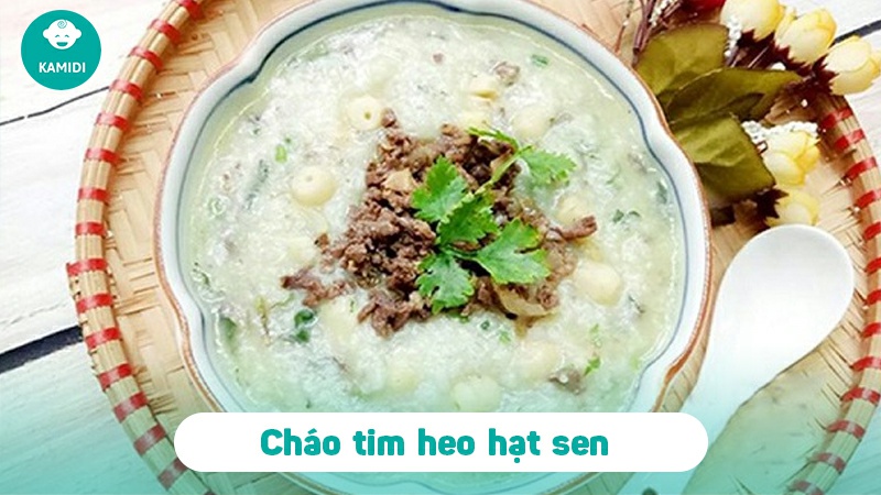 Hướng dẫn mẹ cách nấu cháo tim heo cho bé thơm ngon giàu dinh dưỡng 5 chao-tim-heo-cho-be-4