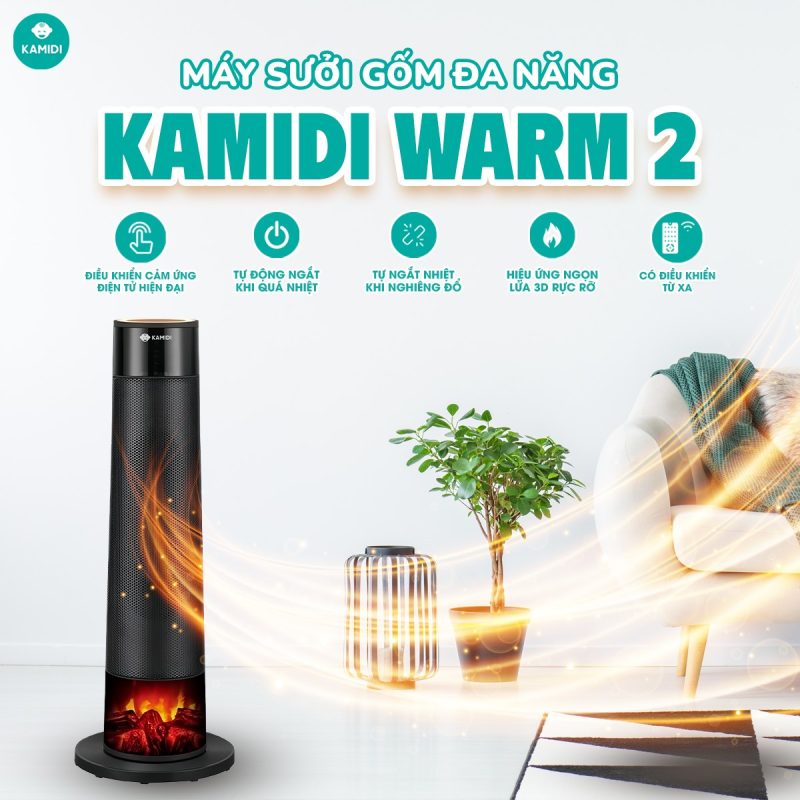 Máy sưởi gốm đa năng Kamidi Warm 2 10 may-suoi-gom