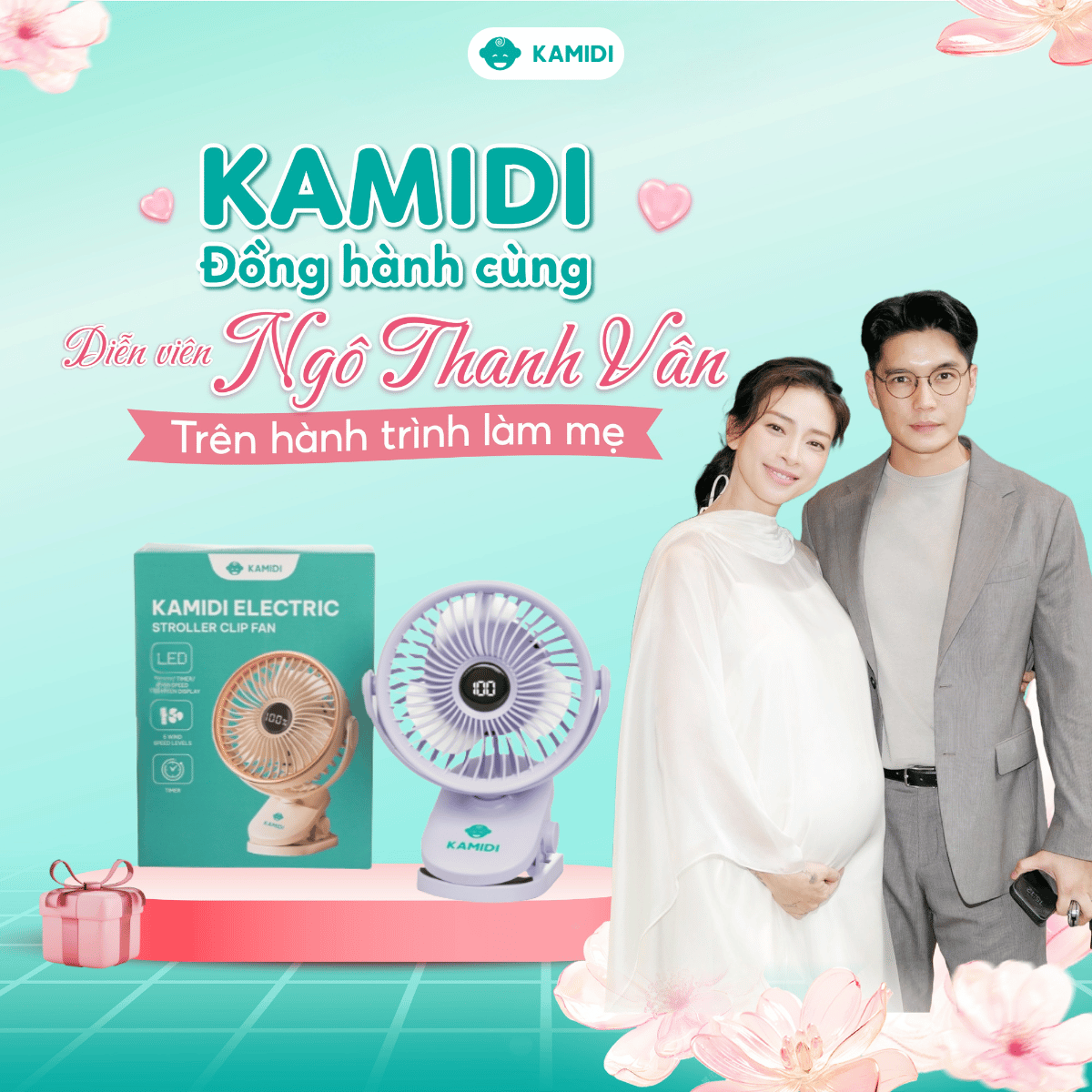 QUẠT KẸP XE ĐẨY SẠC TÍCH ĐIỆN KAMIDI 1 10