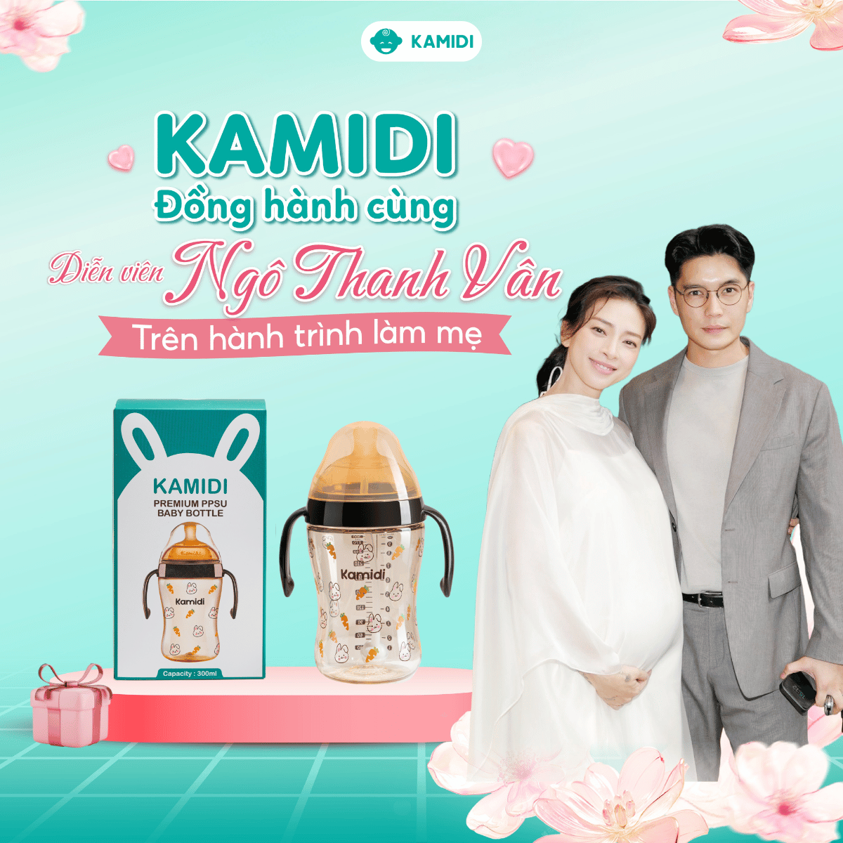 BÌNH SỮA THỎ KAMIDI PPSU 1 12