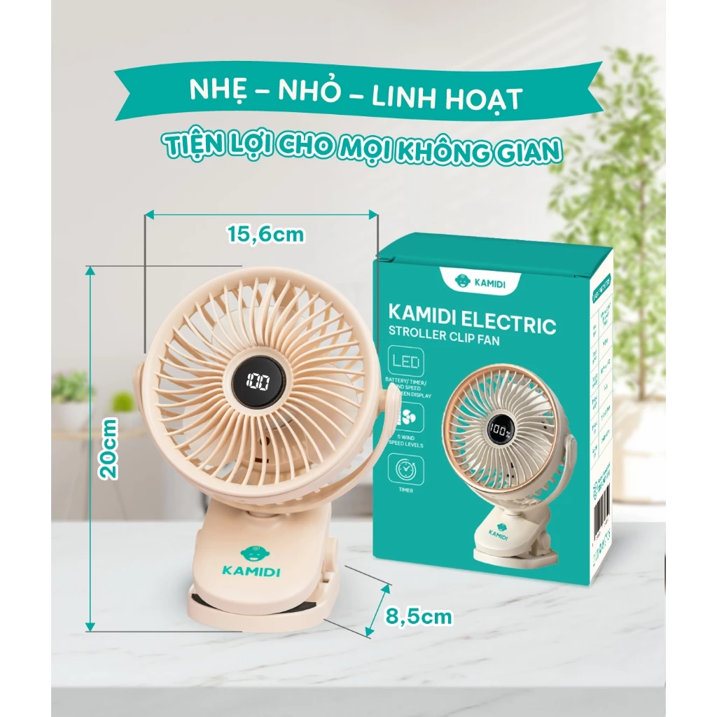 QUẠT KẸP XE ĐẨY SẠC TÍCH ĐIỆN KAMIDI 6 vn 11134207 7ras8 mb6948d3y66w16