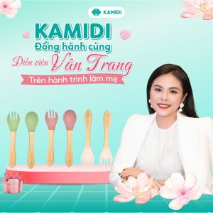 THÌA + DĨA ĂN DẶM KAMIDI SILICONE