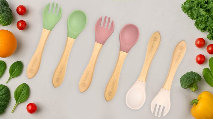THÌA + DĨA ĂN DẶM KAMIDI SILICONE 8 thia2