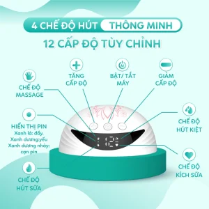 MÁY ĐÔI: MÁY HÚT SỮA RẢNH TAY KHÔNG DÂY HOA SEN KAMIDI SMART 9 vn 11134207 7ra0g macivsb1ma531d
