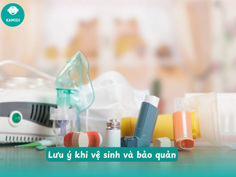 Hướng dẫn sử dụng máy thở khí dung đúng cách cho mẹ mới bắt đầu 6 Sau khi xông xong, mẹ nên tháo và vệ sinh các bộ phận ngay để tránh nhiễm khuẩn.