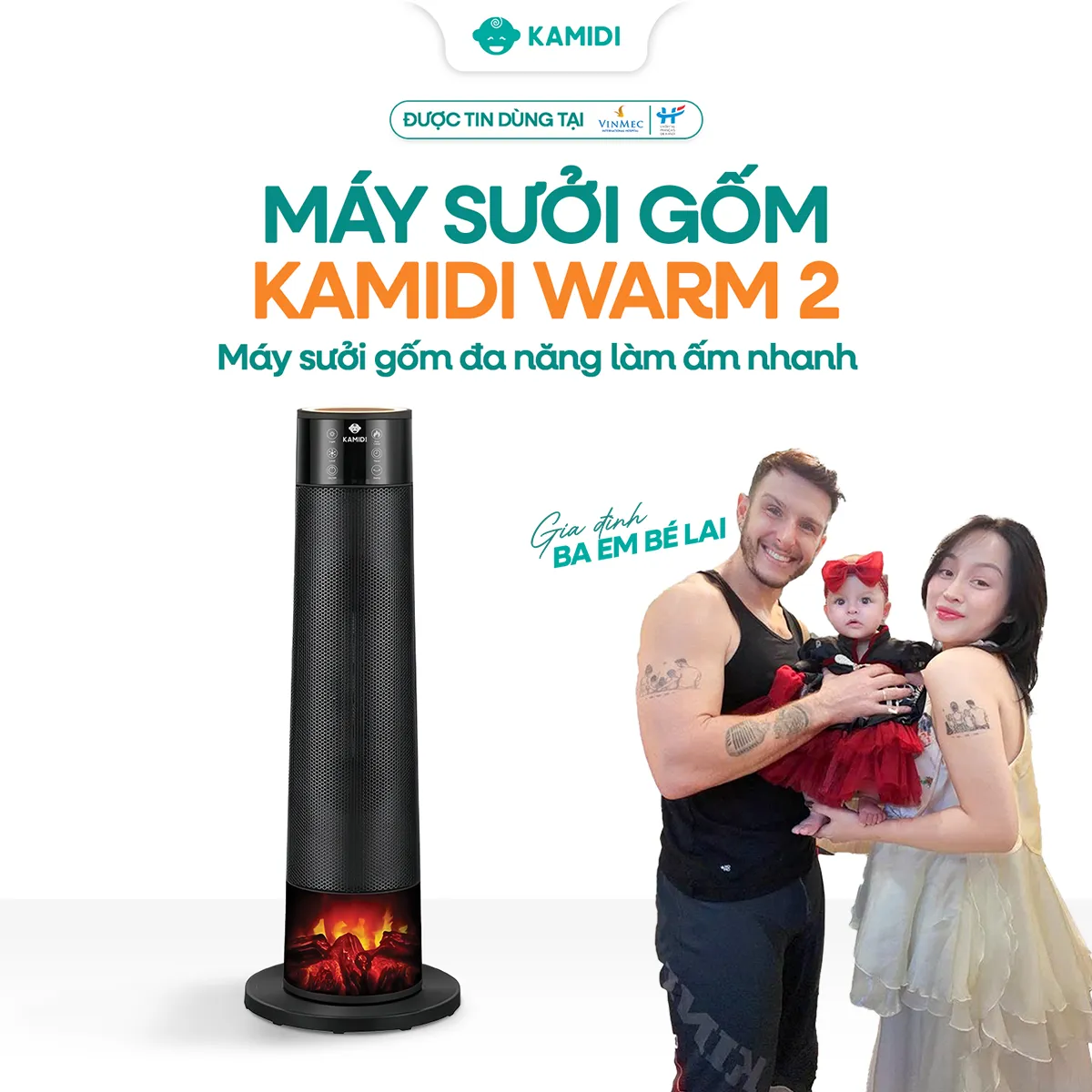 Máy sưởi gốm Kamidi Warm 2