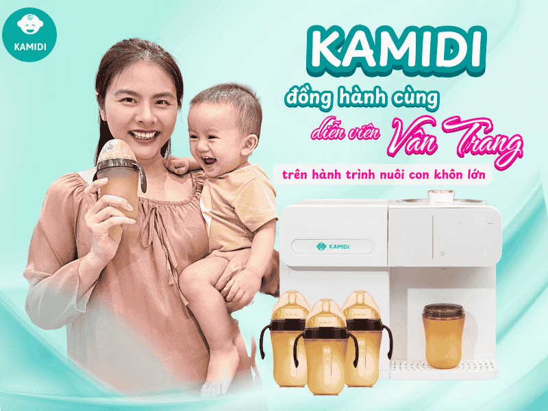 Kamidi tự hào là thương hiệu được diễn viên Vân Trang tin chọn đồng hành chăm sóc bé yêu
