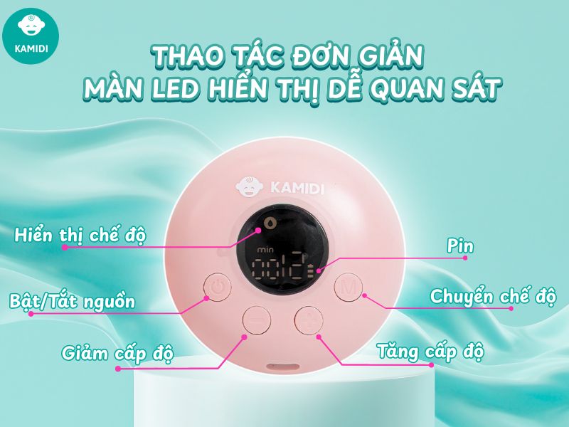 “Kamidi Flow 2in1 – một chiếc máy với 2 chế độ 4 chức năng, giúp mẹ chủ động hút sữa dù ở nhà hay đang tất bật ngoài kia.”