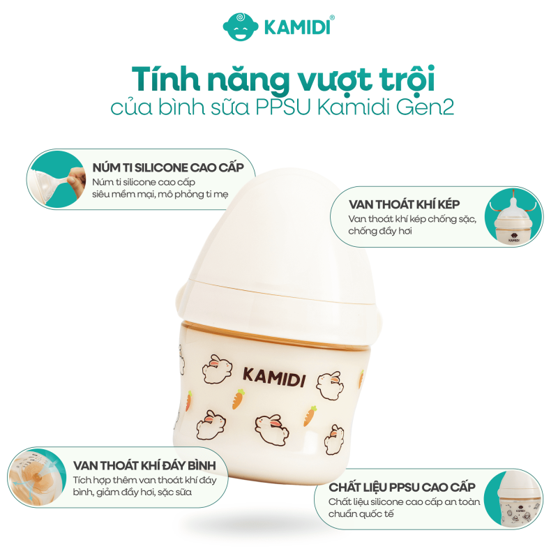 Tính năng vượt trội của bình sơ sinh Kamidi PPSU