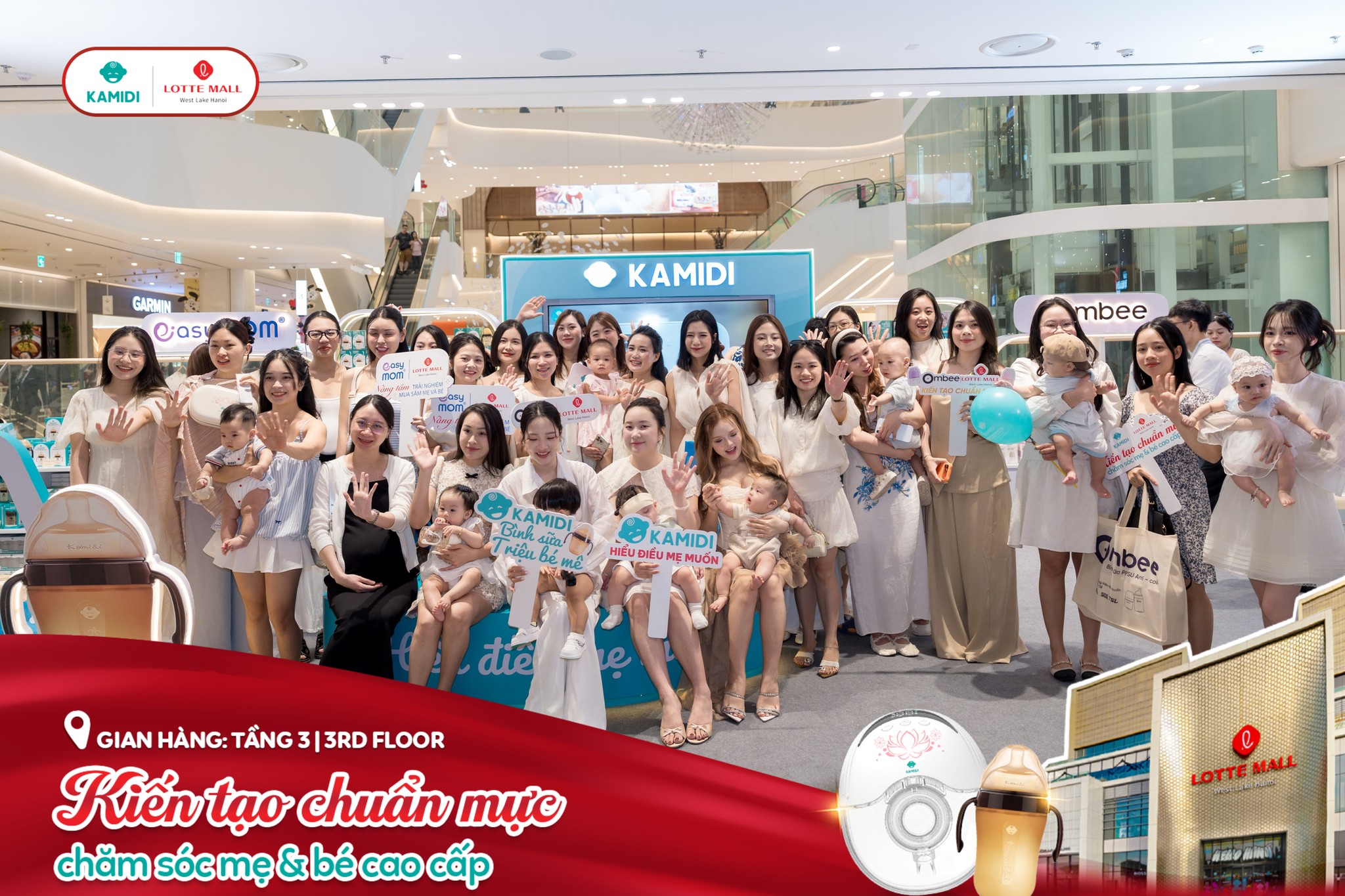 Nhìn lại không khí sôi động, náo nhiệt trong sự kiện khai trương Kamidi Store tại Lotte Mall Tây Hồ 5 Nhiều KOL, KOC mẹ bỉm góp mặt trong ngày khai trương