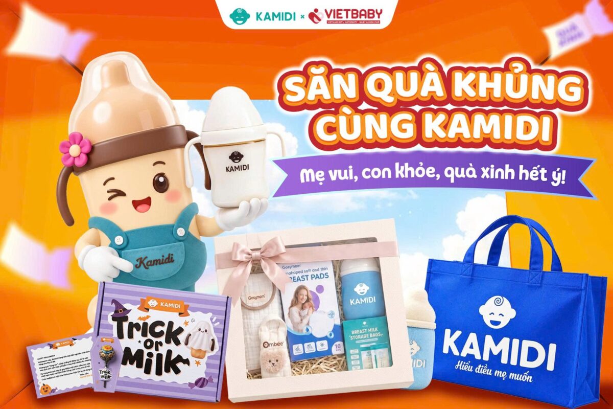 Kamidi mang “bão quà” cùng dàn khách mời đình đám đến VietBaby Fair Hà Nội 2026 2 50 phần quà check-in mỗi ngày gồm gấu bông đáng yêu và vô vàn phần quà mini-game đang chờ những mẹ bỉm nhanh chân ghé gian hàng tại VietBaby Fair Hà Nội 2026.